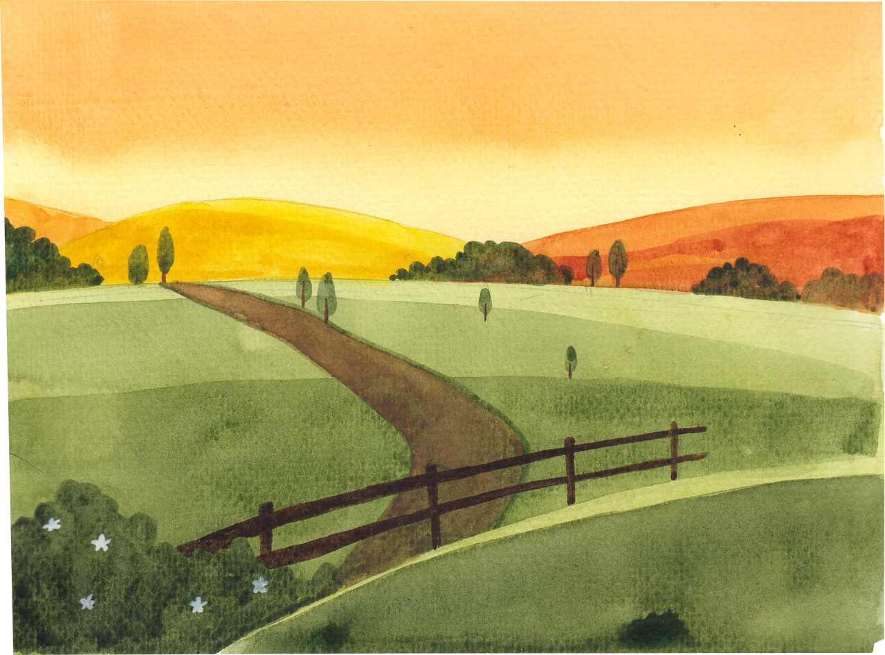 Watercolor Landscape Illustration